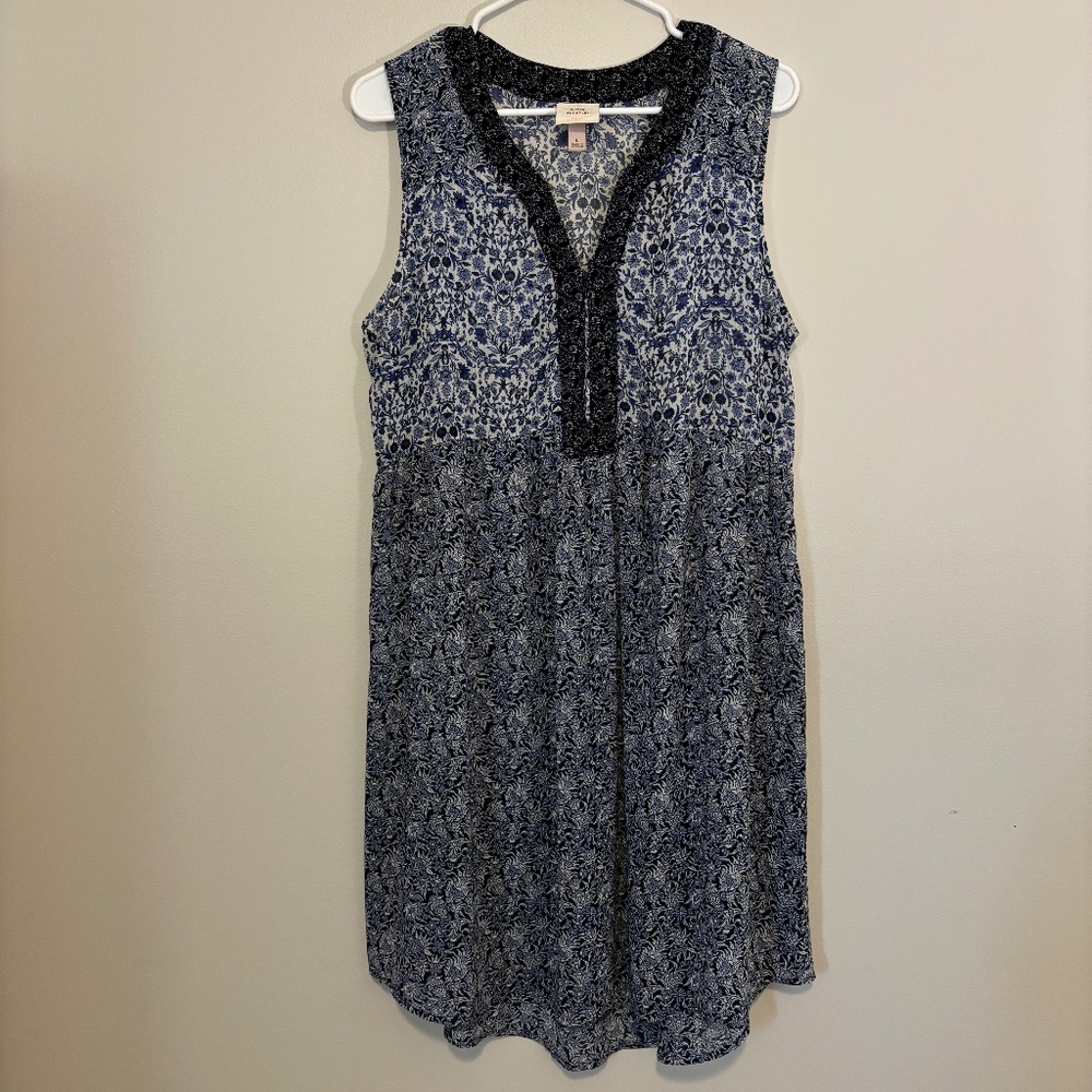 Knox Rose flowy semi-sheer mini dress L